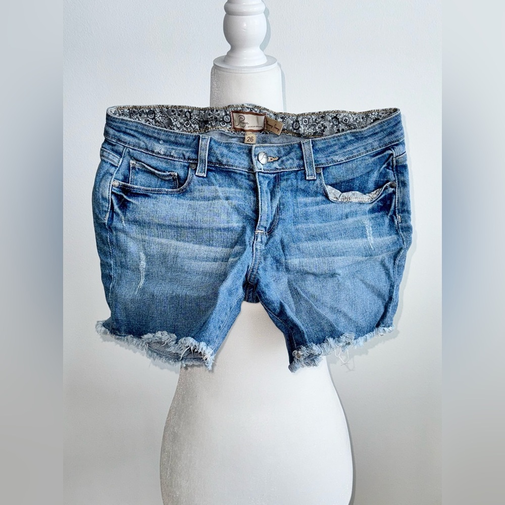 PAIGE Jimmy Jimmy Denim Shorts Size 26